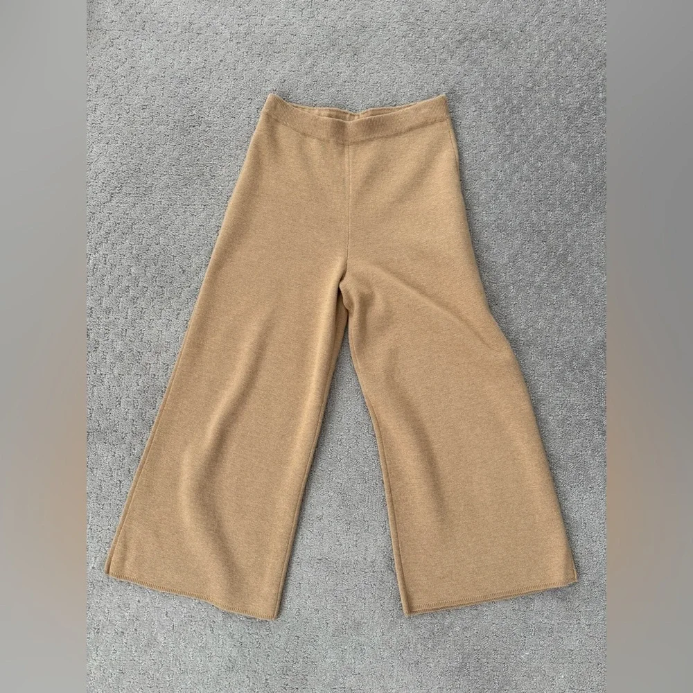 JCrew Wide-leg Sweater-pant in Heather Khaki - Picture 4 of 12